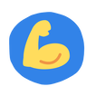 Arm Tensing Muscle, Physiotherapy Logo 